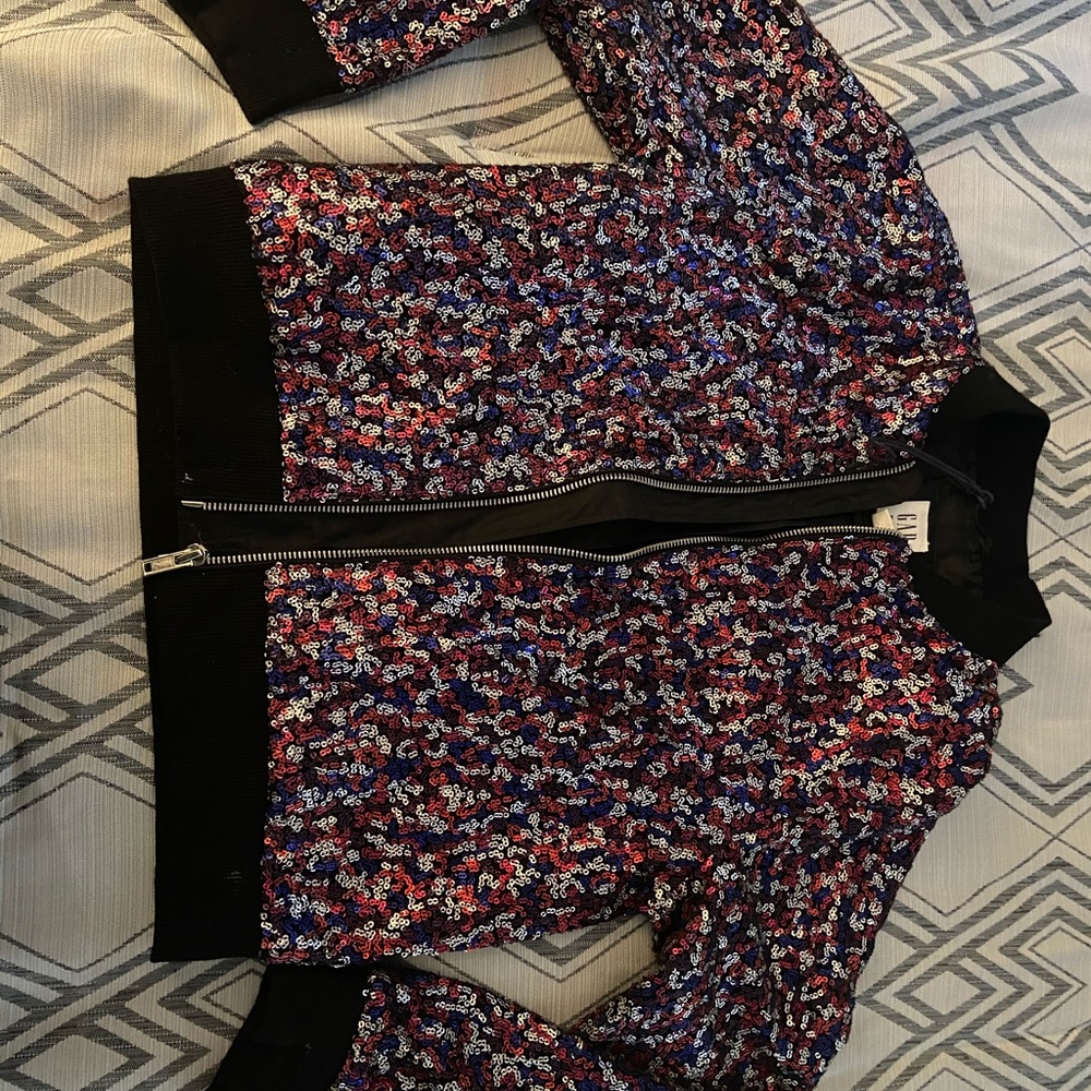 Gap sequins jacket girls